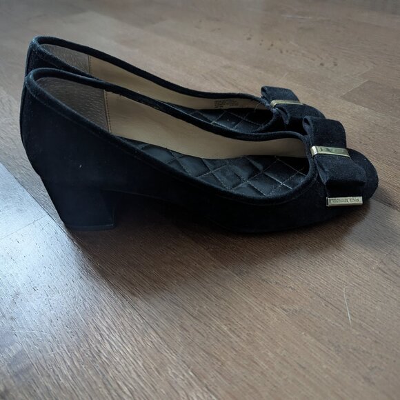 Michael Kors Black Suede Kitten Heels - Picture 2 of 2